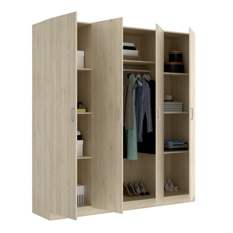Armario Monterrey cuatro puertas natural
